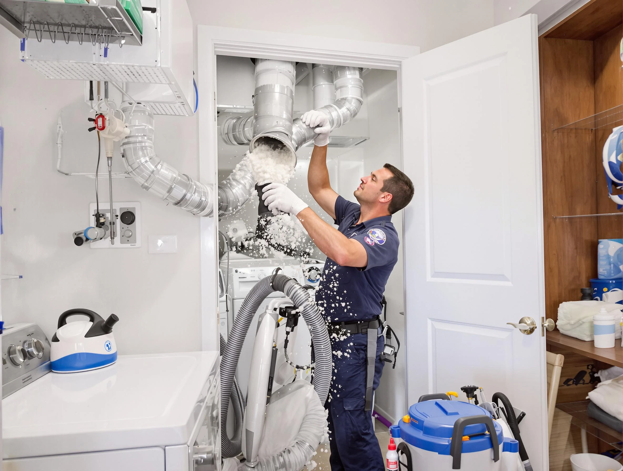 Peoria Dryer Vent Cleaning technician delivering thorough residential dryer vent cleaning service in Peoria